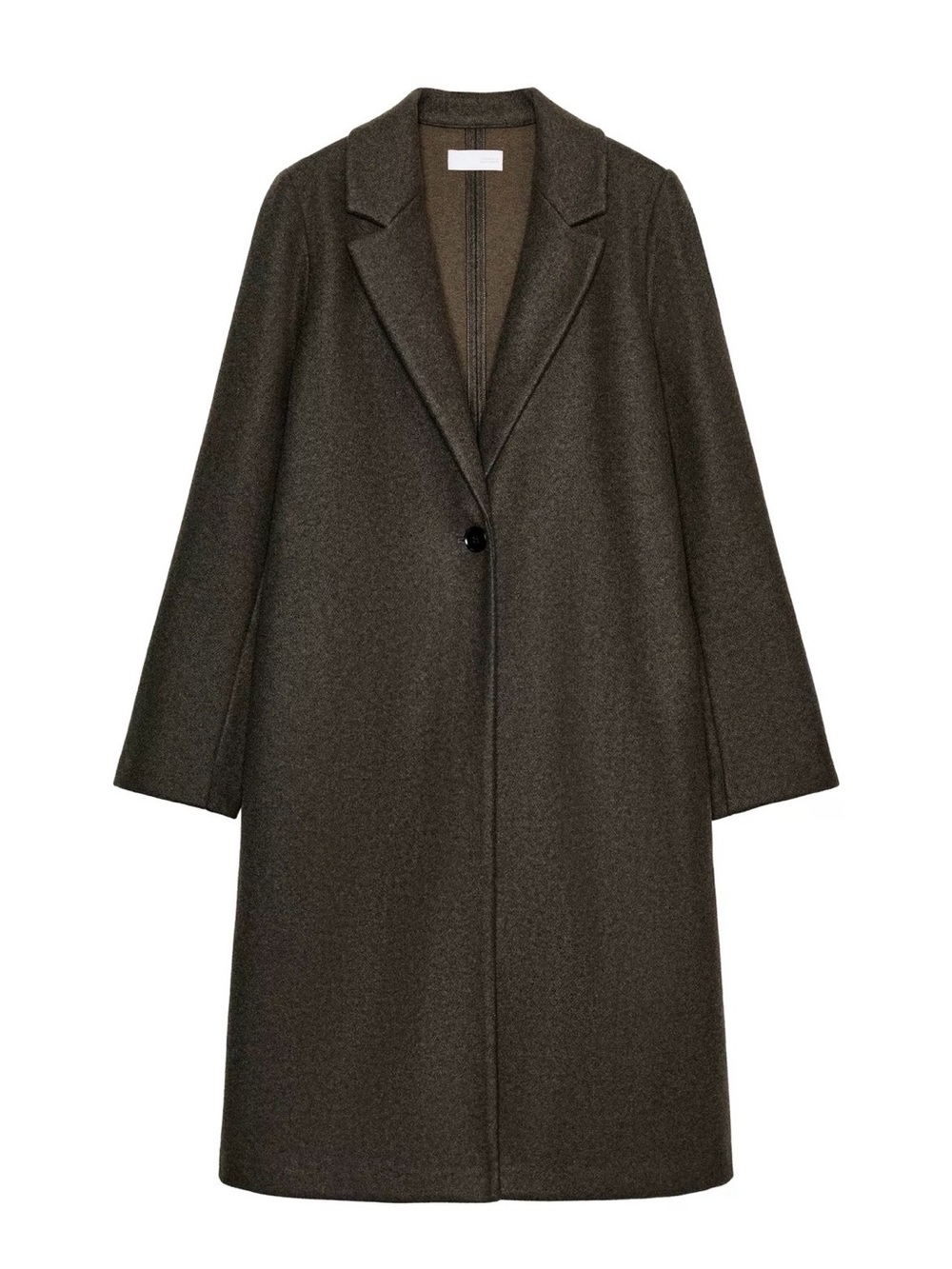 Zara Basic Soft Coat in Dark Brown